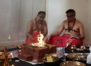 Sree L S  Venkateshan at the the Homam on March 12, 2024